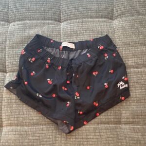 Gilly Hicks Black Cherry Print Sleep Shorts